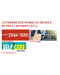 Interpreter Work on Myself Bundle