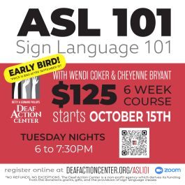 ASL Sign Language Online Studies 101 (10/15-11/19)